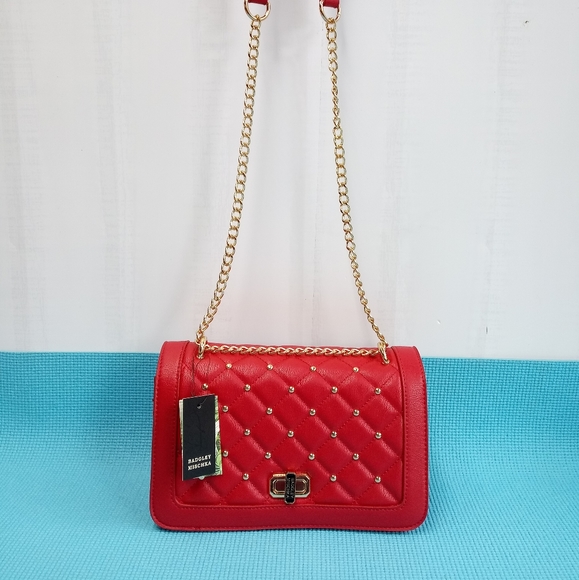 NWT Badgley Mischka Vegan Leather Red Crossbody Bag - Picture 5 of 11